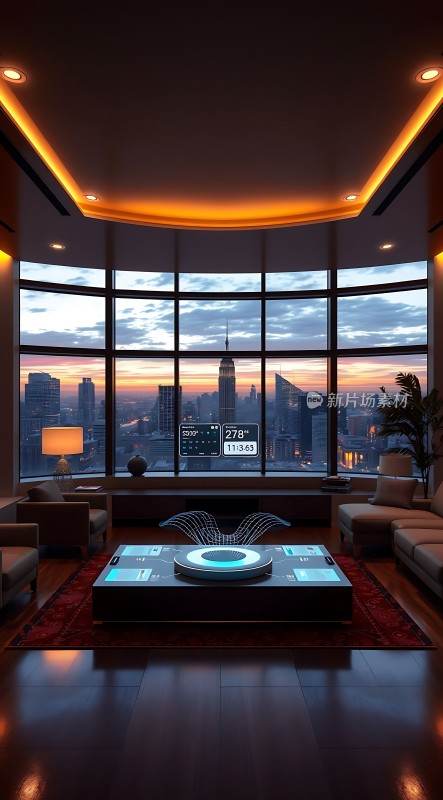 未来都市客厅科技与舒适并存