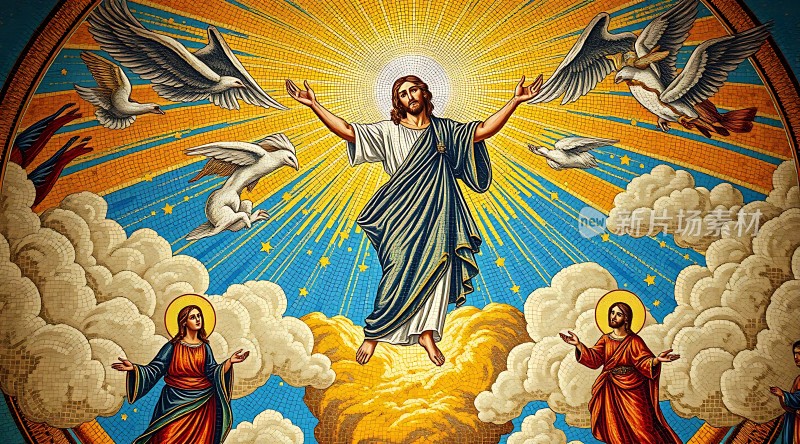 耶稣升天图