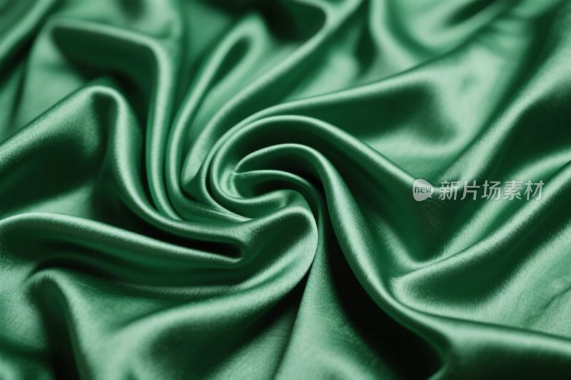绿色丝绸布料特写
