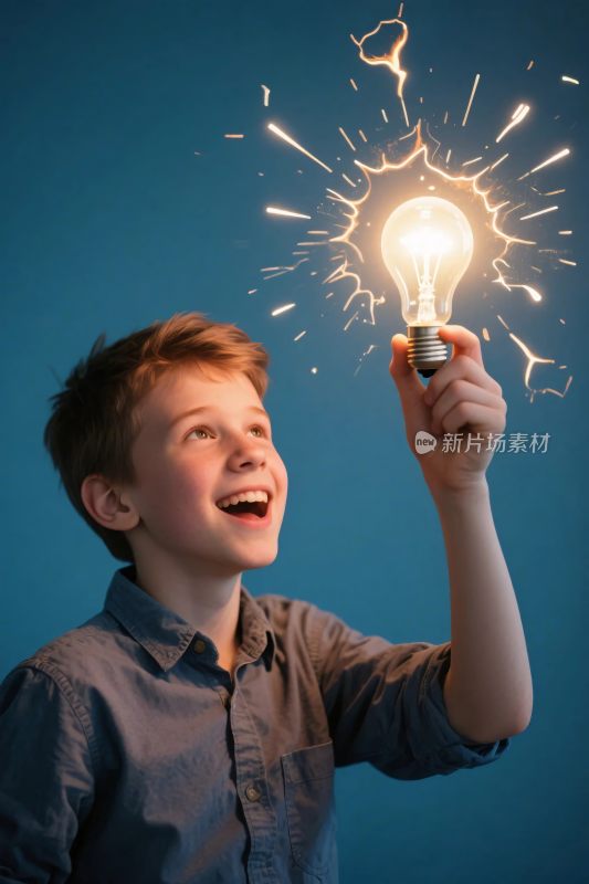 儿童创意灯泡画面