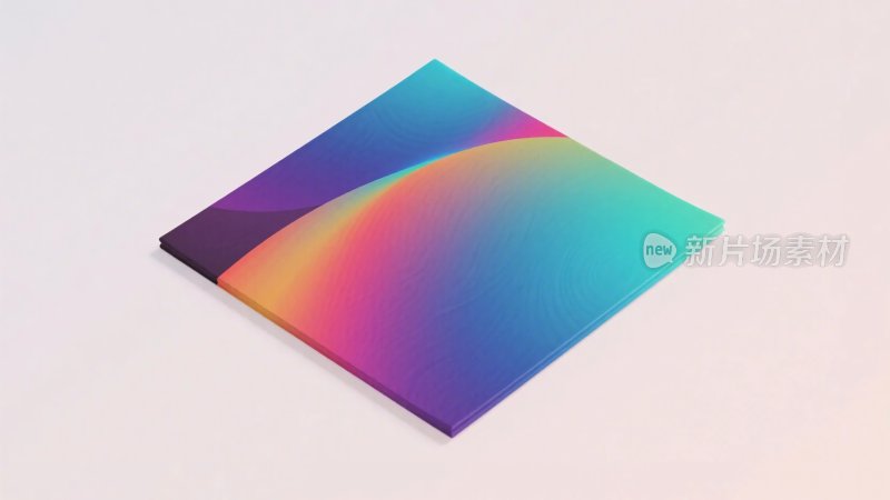 彩色渐变立体方块设计