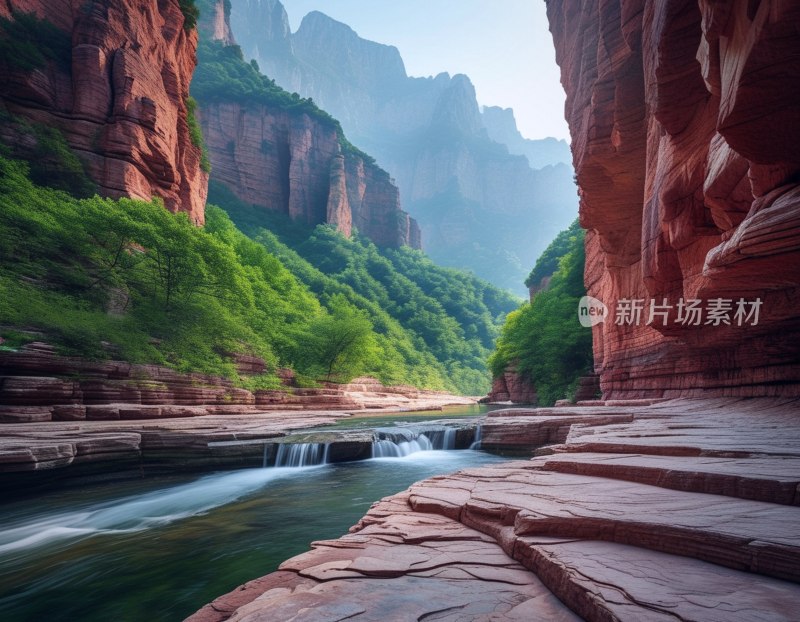 云台山红石峡风光