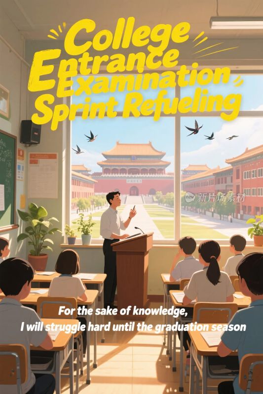 大学入学考试冲刺插画