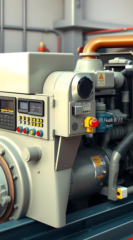发电机组控制面板细节展示