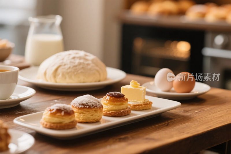 烘焙甜点与厨房场景