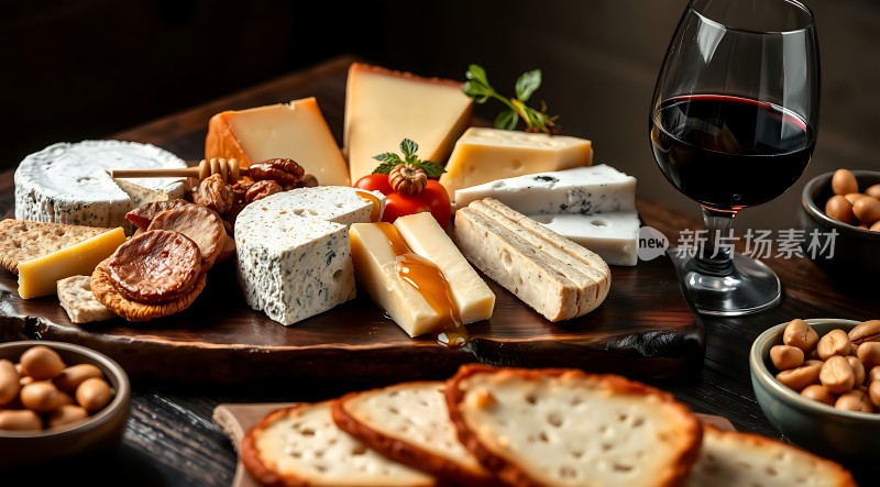 美酒奶酪拼盘享受生活的小确幸