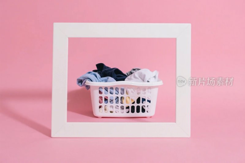 洗衣篮创意摆拍