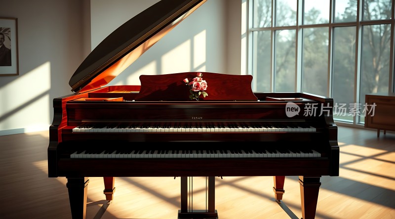 阳光下的钢琴
