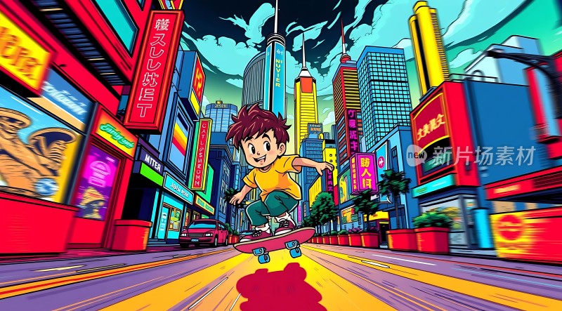 滑板少年闯都市