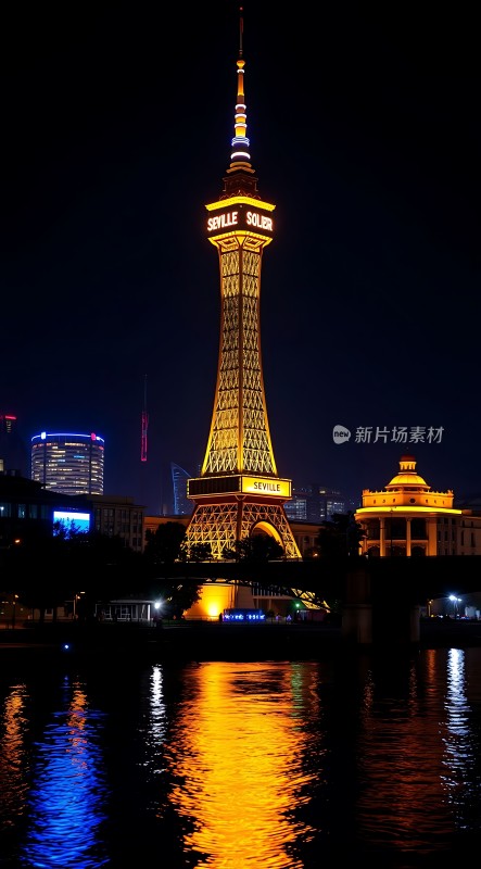 上海东方明珠塔夜景