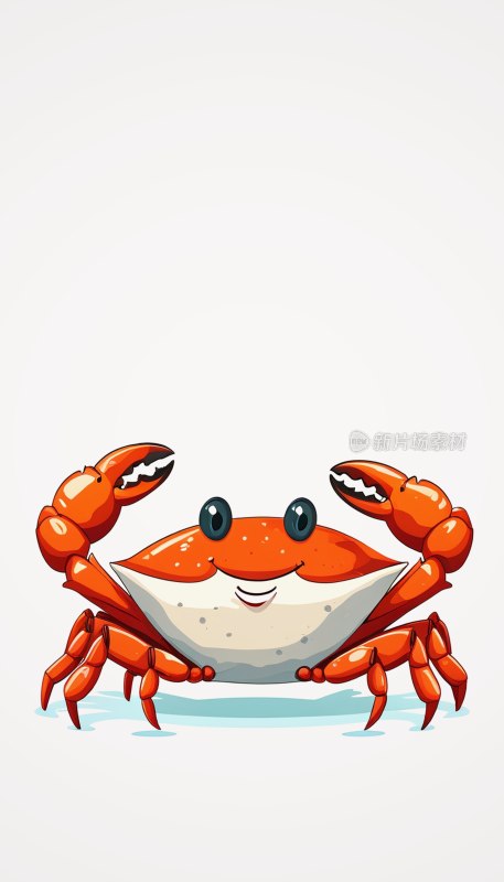 卡通螃蟹插图