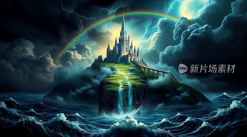 彩虹下的神秘城堡