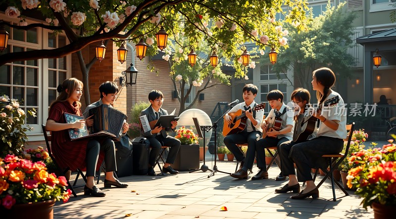阳光下的音乐聚会