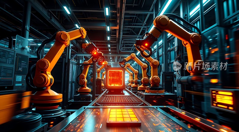 未来工厂智能机械臂生产线