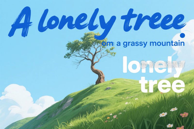 孤独的树插画