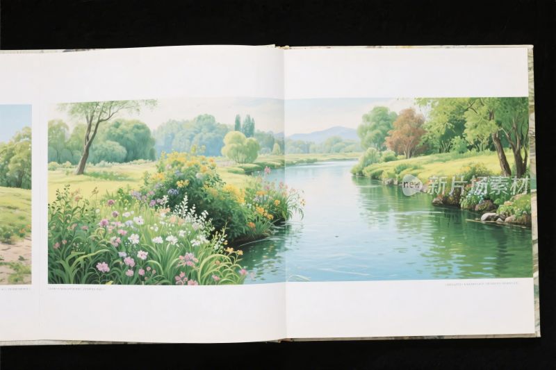 河谷风景画册页