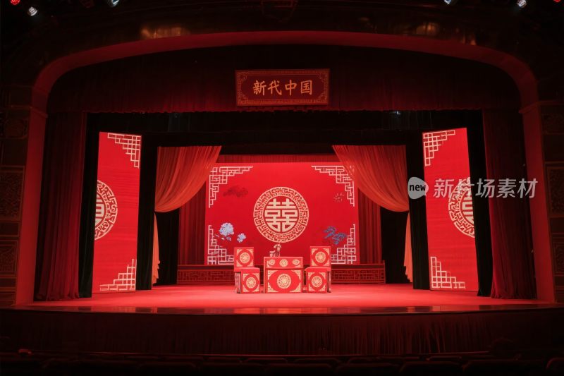 舞台红色布置场景图