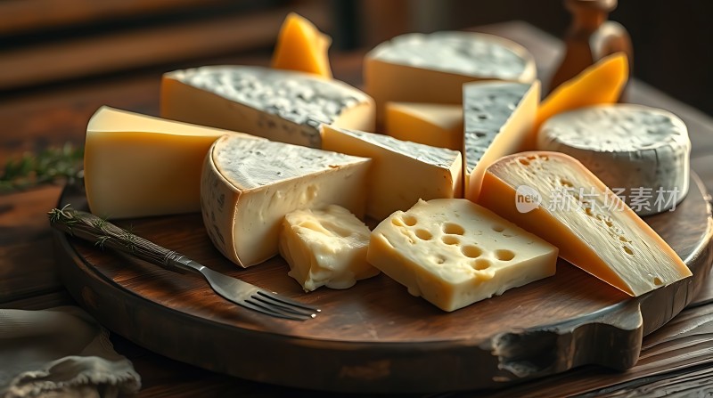 多种美味奶酪拼盘