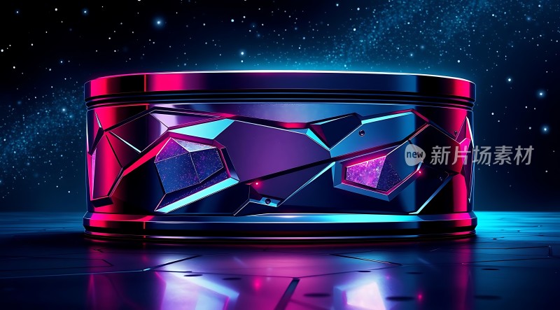 新片场素材炫彩科技罐