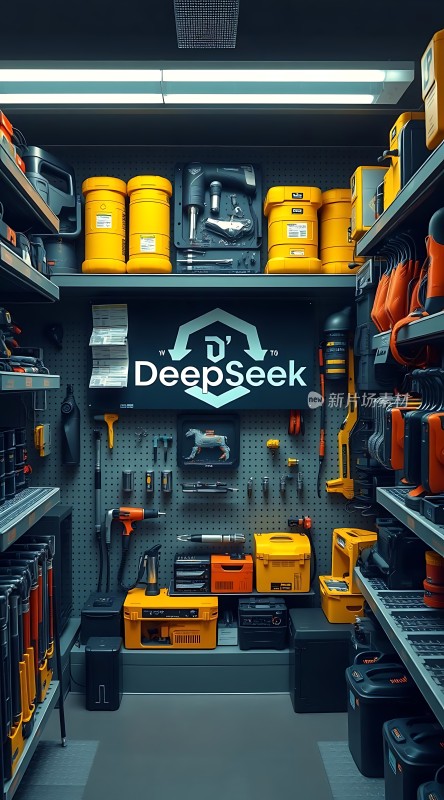 工具仓库整齐排列的工具和设备