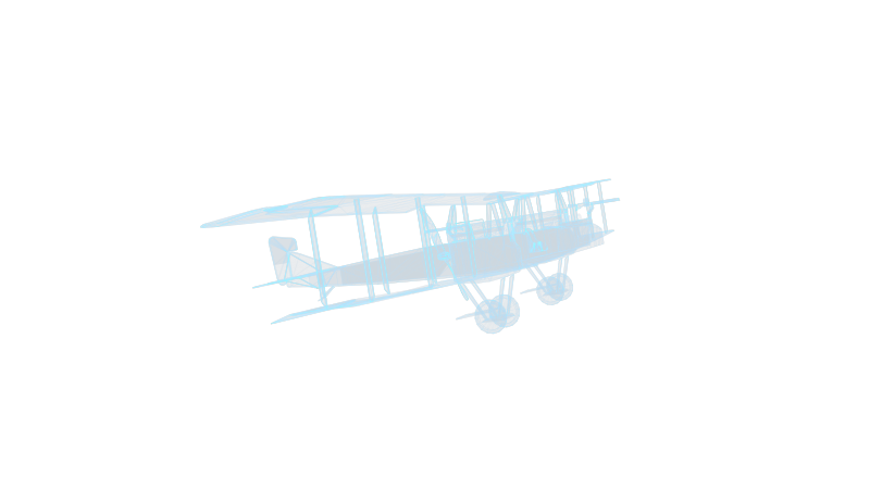 飞机 科幻透明网格线框FOKERD1_