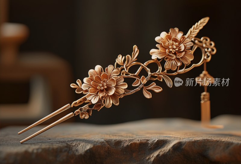 古发簪工艺特写