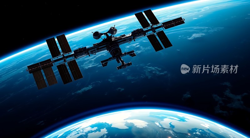 太空探索新篇章地球与空间站共舞