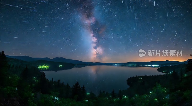 星河倒影静谧之夜