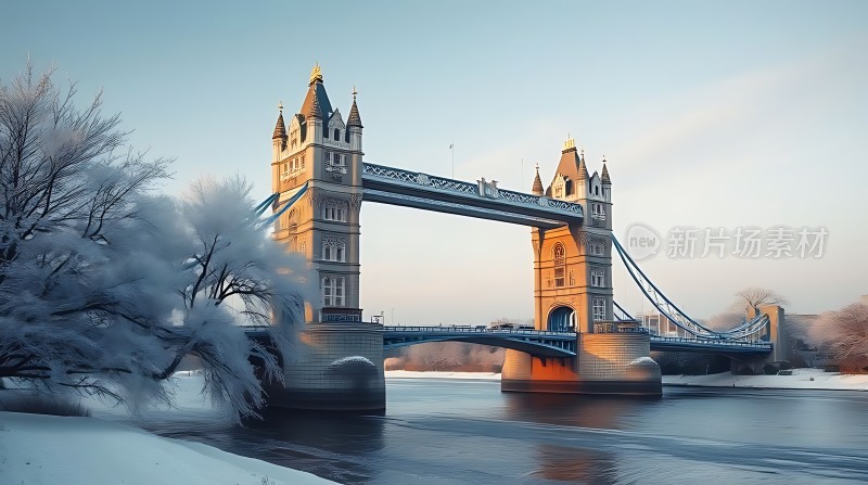 伦敦塔桥雪景