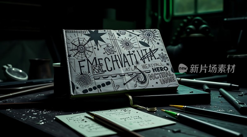 新片场素材神秘笔记本