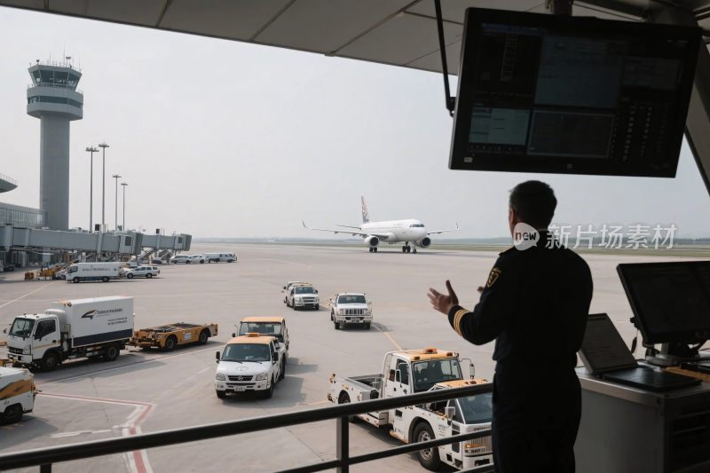 机场塔台作业场景