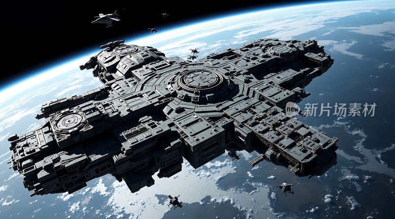 星际巨舰遨游宇宙