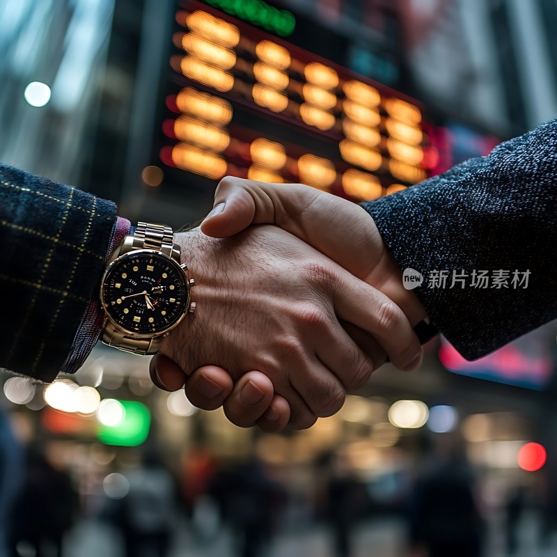 商业合作握手共进