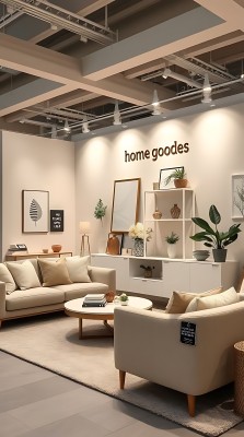 现代家居展示舒适沙发与精美装饰品