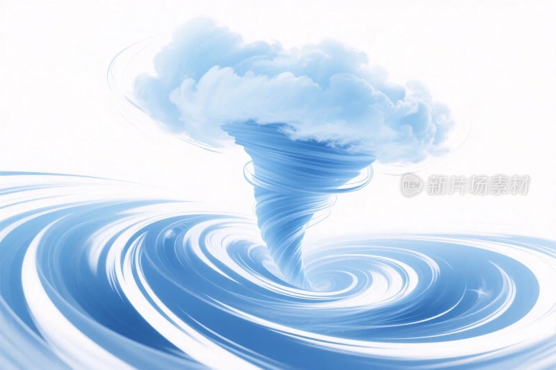 蓝色龙卷风艺术插画