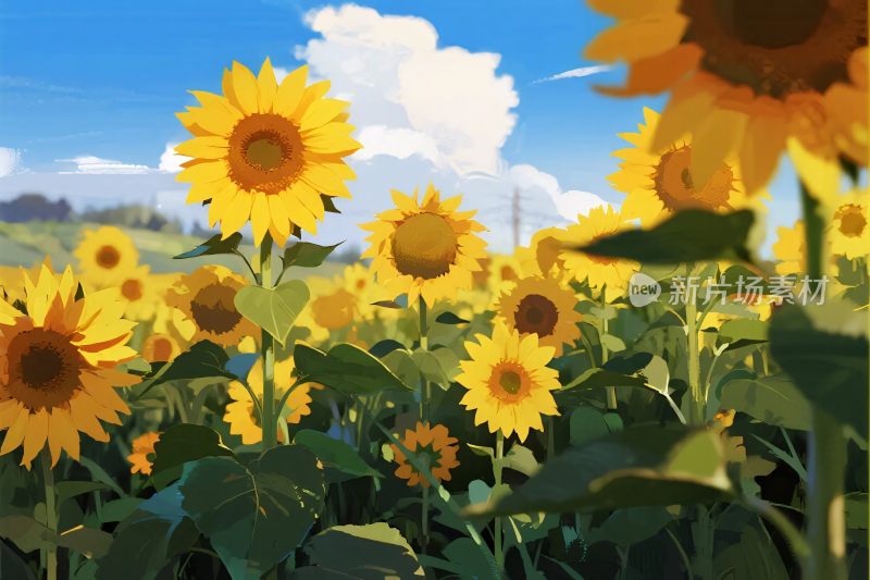 田园向日葵风景