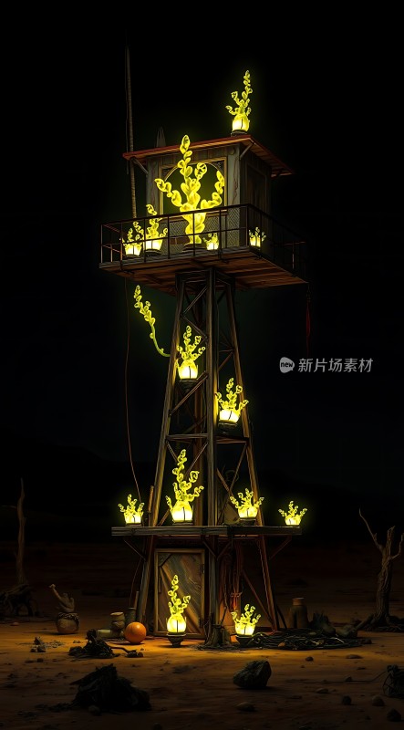 荒野中的神秘灯塔