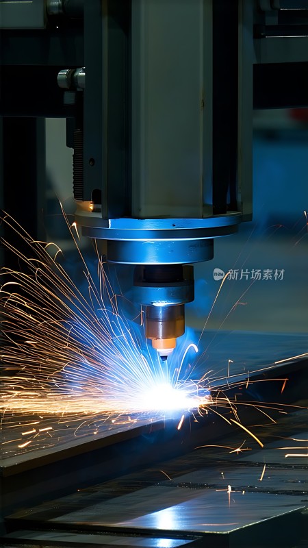 激光切割金属火花四溅