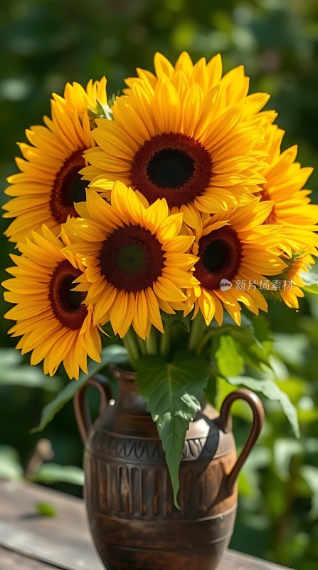 阳光下的向日葵绽放