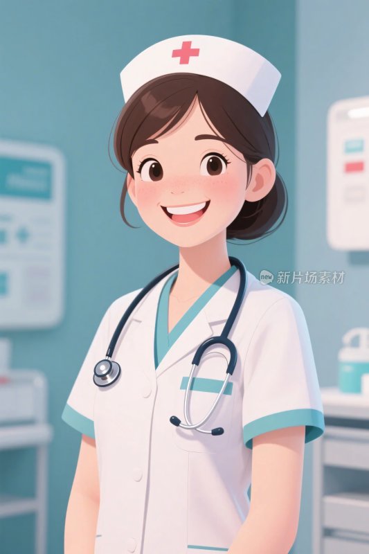 卡通护士插画