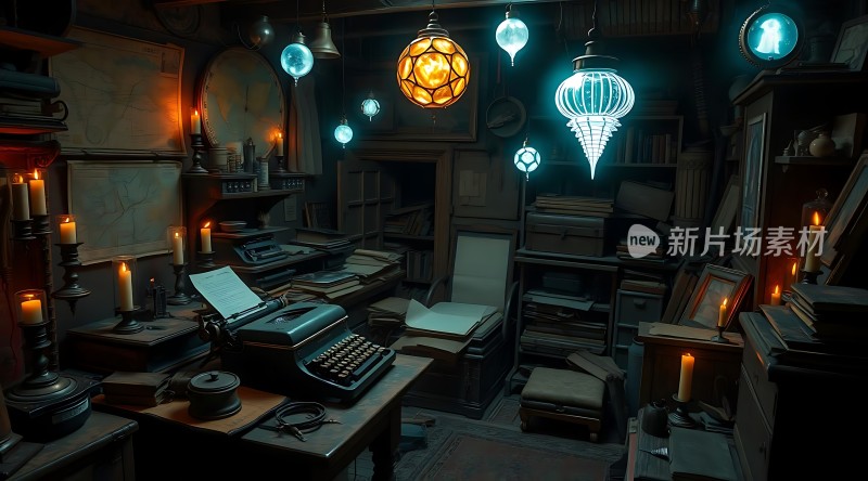 神秘书房里的复古时光