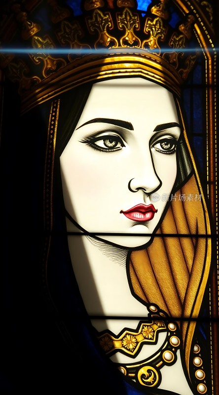 金色皇冠下的神秘女性