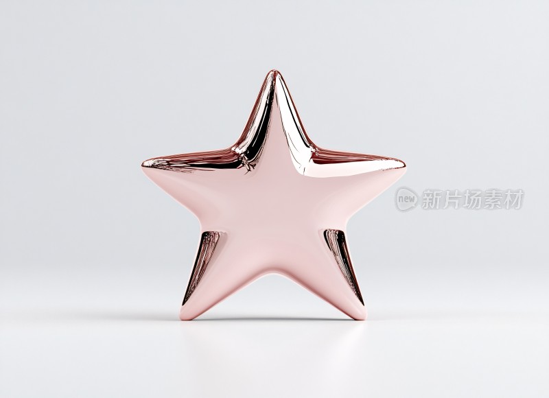 粉色金属质感五角星