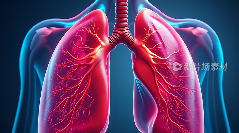 肺部血管系统解剖图