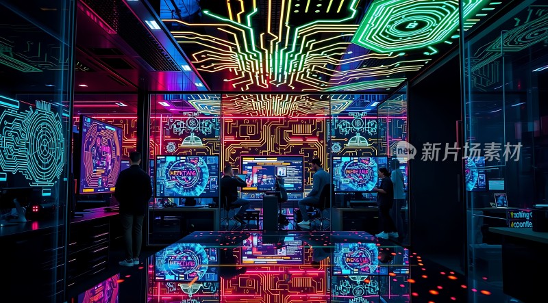 科技感十足的会议室未来主义风格设计