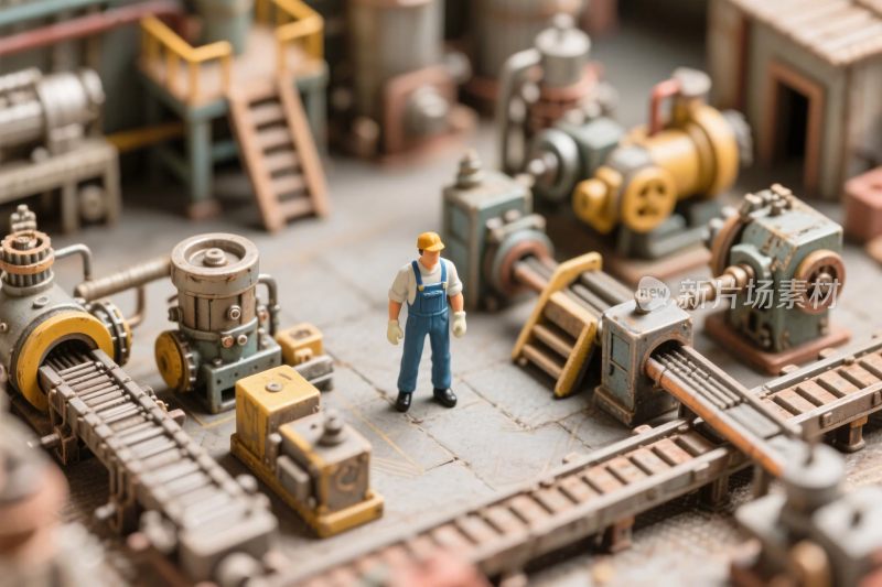 微型工业模型场景