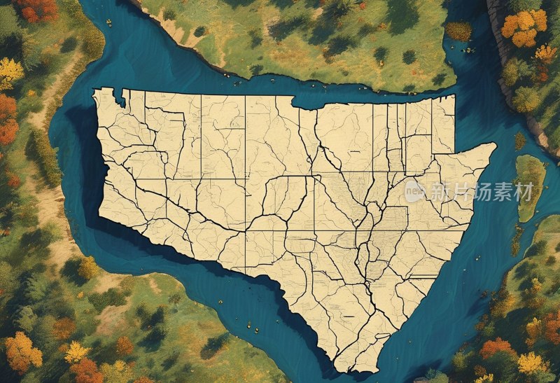 明尼苏达州轮廓图