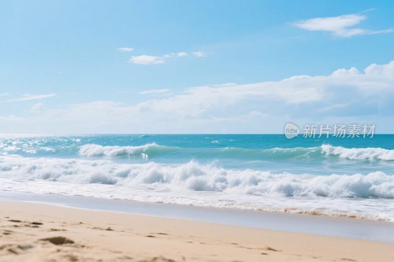 沙滩海浪风景图