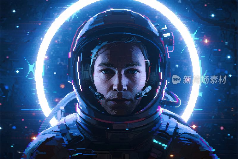 太空宇航员科幻插画