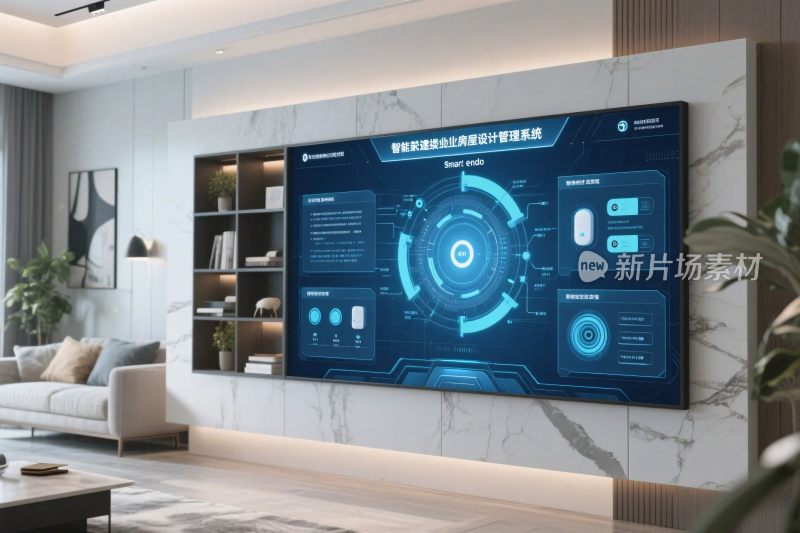 现代智能客厅数字界面
